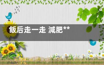 飯后走一走 減肥***好